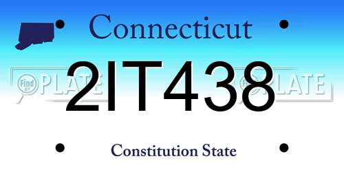 2IT438 Connecticut License Plate