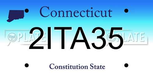 2ITA35 Connecticut License Plate