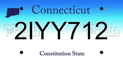 2IYY712 Connecticut License Plate