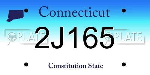 2J165 Connecticut License Plate