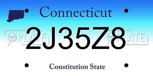 2J35Z8 Connecticut License Plate