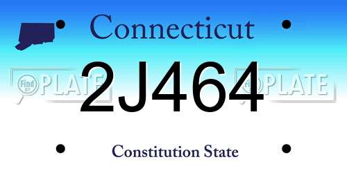 2J464 Connecticut License Plate