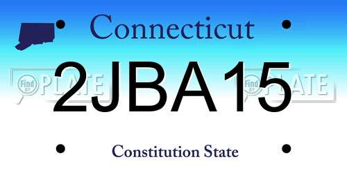2JBA15 Connecticut License Plate