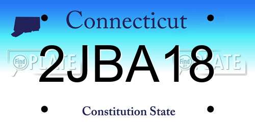 2JBA18 Connecticut License Plate