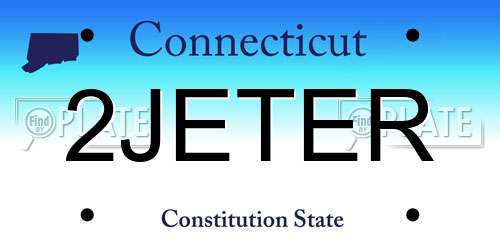 2JETER Connecticut License Plate