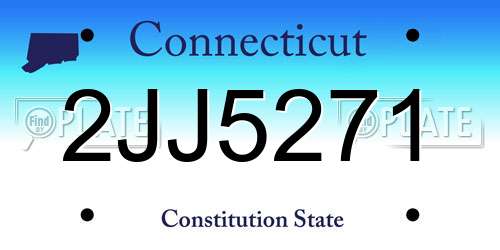 2JJ5271 Connecticut License Plate