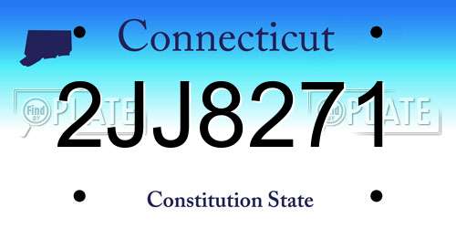 2JJ8271 Connecticut License Plate