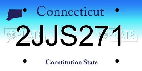 2JJS271 Connecticut License Plate