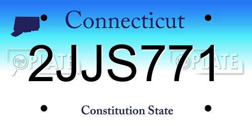 2JJS771 Connecticut License Plate