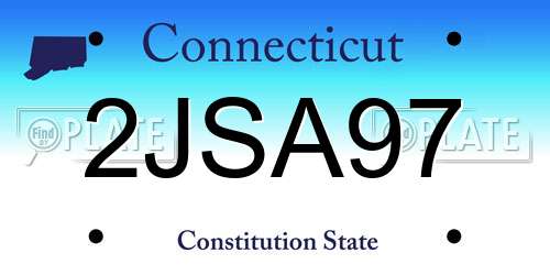 2JSA97 Connecticut License Plate