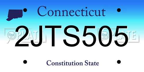 2JTS505 Connecticut License Plate