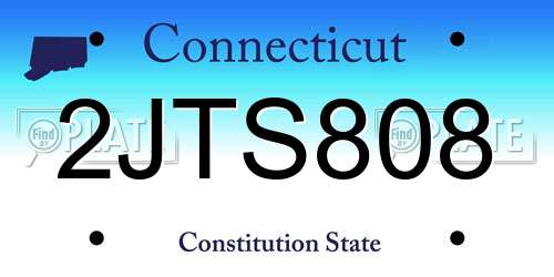2JTS808 Connecticut License Plate