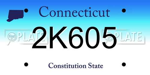 2K605 Connecticut License Plate
