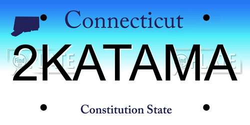 2KATAMA Connecticut License Plate