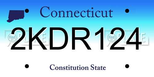 2KDR124 Connecticut License Plate