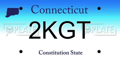2KGT Connecticut License Plate