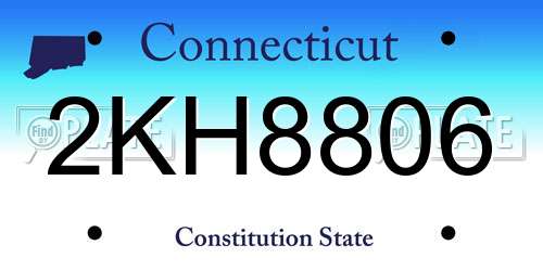 2KH8806 Connecticut License Plate