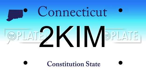 2KIM Connecticut License Plate