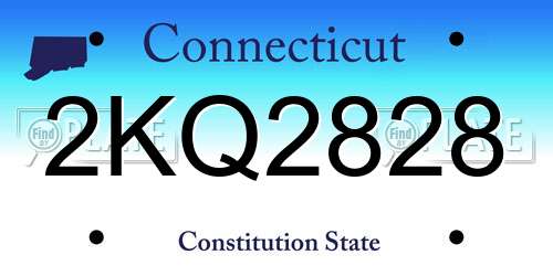 2KQ2828 Connecticut License Plate