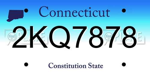 2KQ7878 Connecticut License Plate