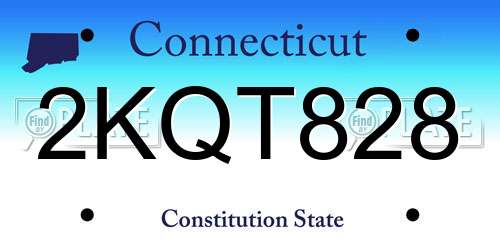 2KQT828 Connecticut License Plate