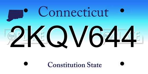 2KQV644 Connecticut License Plate