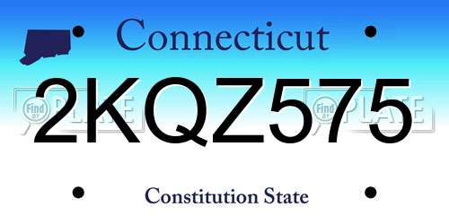 2KQZ575 Connecticut License Plate