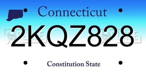 2KQZ828 Connecticut License Plate