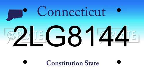 2LG8144 Connecticut License Plate