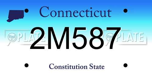 2M587 Connecticut License Plate