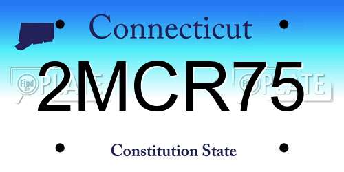 2MCR75 Connecticut License Plate