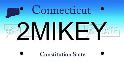 2MIKEY Connecticut License Plate