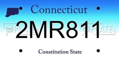 2MR811 Connecticut License Plate