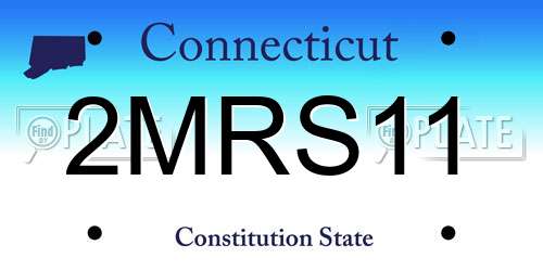 2MRS11 Connecticut License Plate