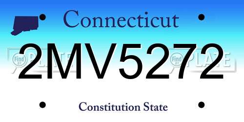 2MV5272 Connecticut License Plate