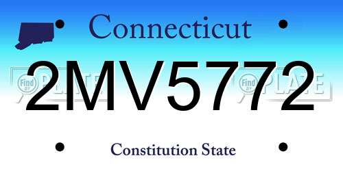 2MV5772 Connecticut License Plate