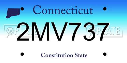 2MV737 Connecticut License Plate