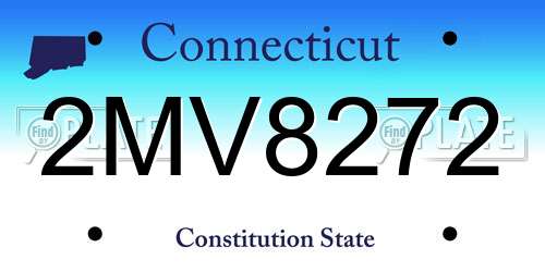 2MV8272 Connecticut License Plate