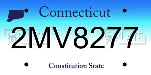 2MV8277 Connecticut License Plate