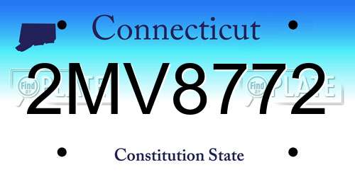 2MV8772 Connecticut License Plate