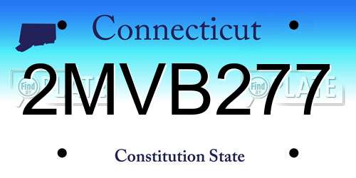 2MVB277 Connecticut License Plate