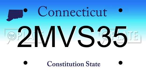 2MVS35 Connecticut License Plate
