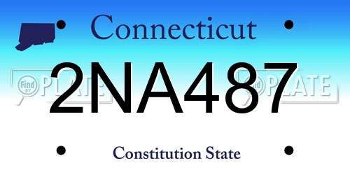 2NA487 Connecticut License Plate