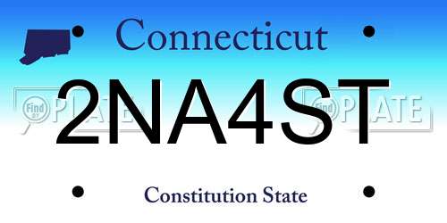 2NA4ST Connecticut License Plate