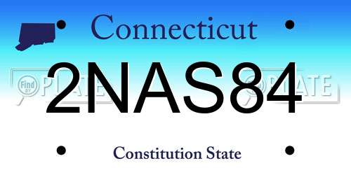 2NAS84 Connecticut License Plate