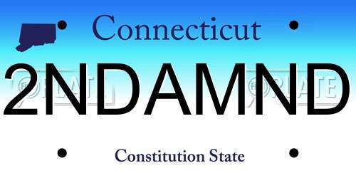 2NDAMND Connecticut License Plate