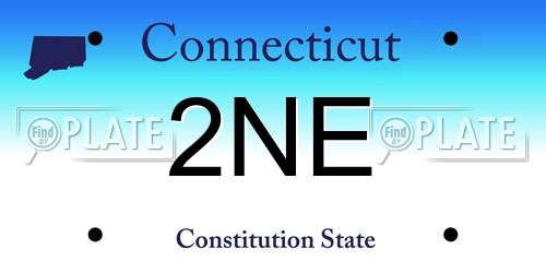 2NE Connecticut License Plate