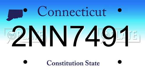 2NN7491 Connecticut License Plate