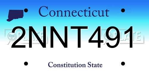 2NNT491 Connecticut License Plate