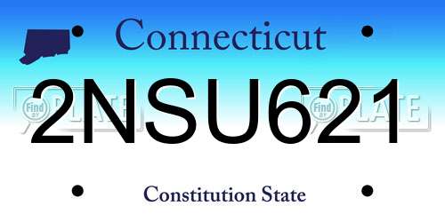 2NSU621 Connecticut License Plate